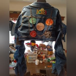 Custom blue jean jacket